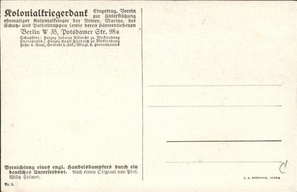 Stoewer Willy Tegel Nr 9 Dampfer U-Boot – Bild 2