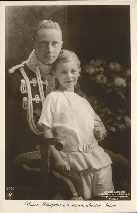 Adel Preussen Kronprinz mit Sohne