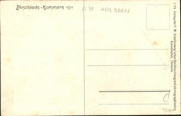 Studentika Kommers Herborn 1911 – Bild 2
