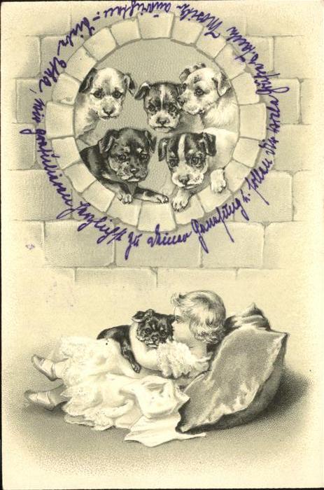 Hunde Kind Kissen