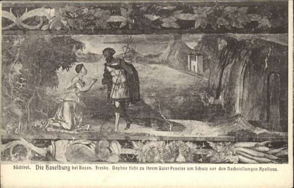 Bozen Suedtirol Südtirol Haselburg Freske Daphne Apollo