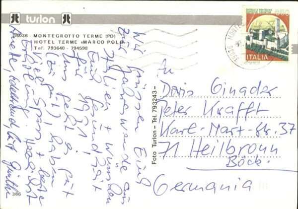 Italien Italia Italy Montegrotto Terme Marco Polo – Bild 2