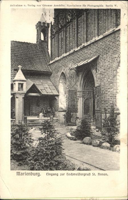 Marienburg Westpreussen Hochmeistergruft St Annen