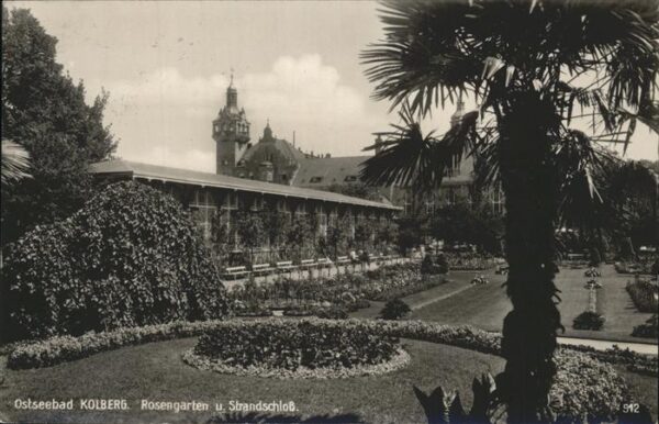 Kolberg Ostseebad Kolobrzeg Rosengarten Strandschloss
