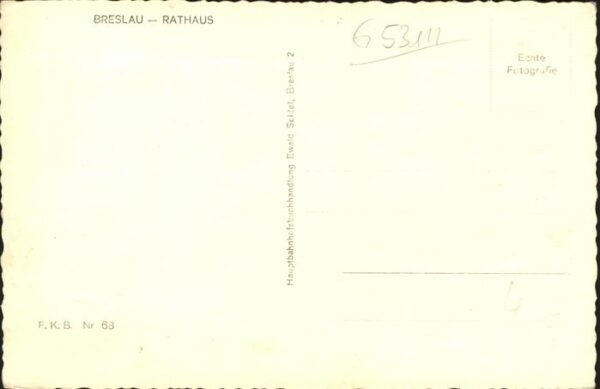 Breslau Niederschlesien Rathaus – Bild 2