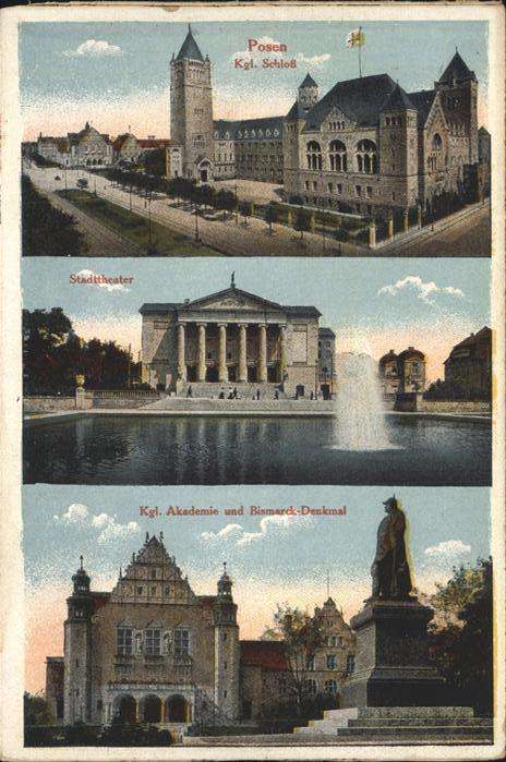 Posen Poznan Schloss Stadttheater Akademie Bismarck
