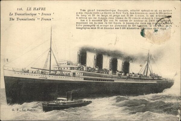 Dampfer Oceanliner Le Havre France