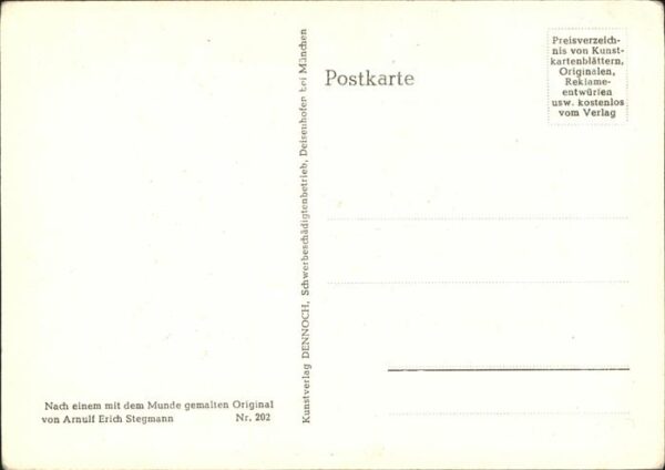Kuenstlerkarte Nr 202 Arnulf Erich Stegmann – Bild 2