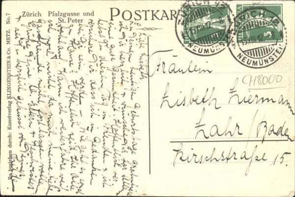 Zuerich Pfalzgasse St Peter – Bild 2
