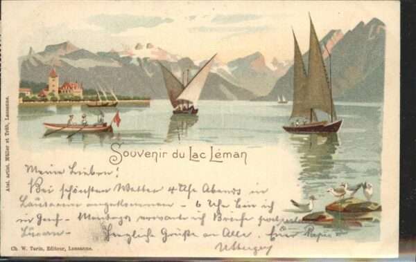 Lac Leman Genfersee Segelboot