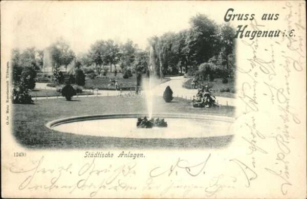 Hagenau Elsass Springbrunnen