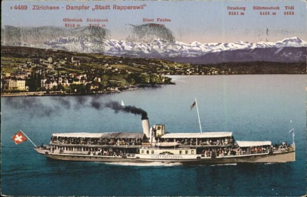 Dampfer Binnenschifffahrt Stadt Rapperswil Zürichsee
