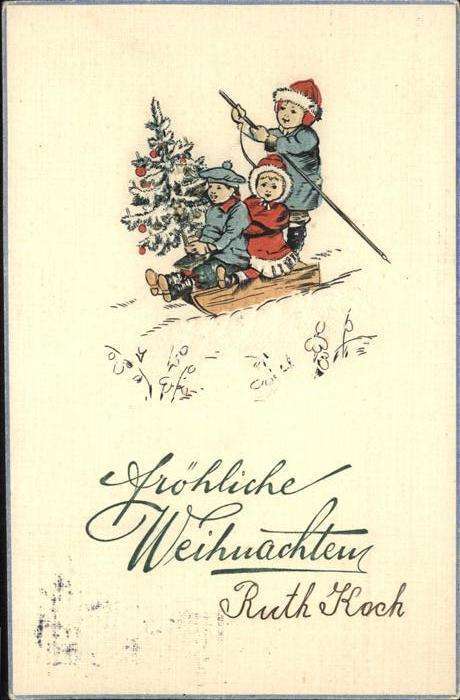 Weihnachten Schlitten Kinder