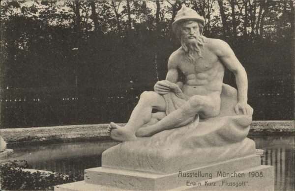 Ausstellung Bayr Landes Muenchen 1908 Nr 64 Erwin Kurz Flussgott