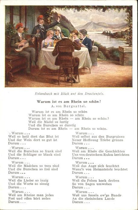 Liederkarte Warum ist es am Rhein so schön