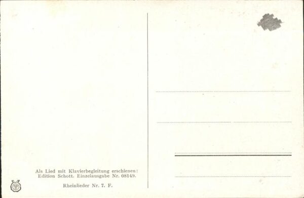 Liederkarte Rheinsehnsucht G Schmitt – Bild 2