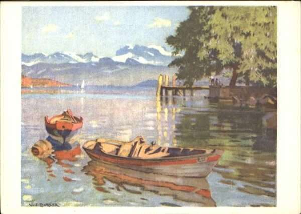 Kuenstlerkarte Nr 5 Willy F Burger Zürichsee
