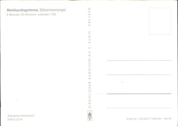 Kirchenorgel Reinhardtsgrimma – Bild 2