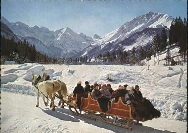 Schlitten Schnee Birgsautal Oberstdorf