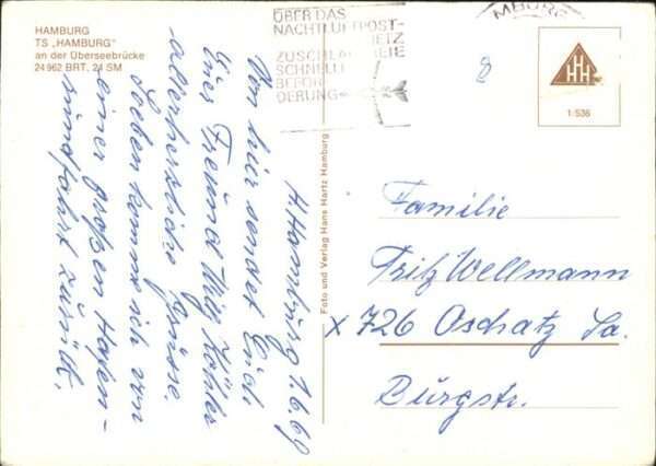 Dampfer Oceanliner TS Hamburg – Bild 2