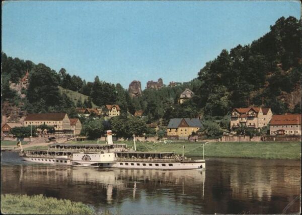 Dampfer Seitenrad Rathen