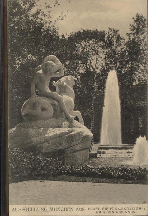 Ausstellung Bayr Landes Muenchen 1908 Nr 198 Plast Am Springbrunnen
