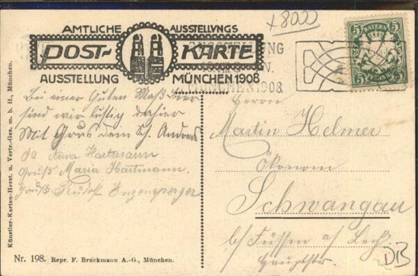 Ausstellung Bayr Landes Muenchen 1908 Nr 198 Plast Am Springbrunnen – Bild 2