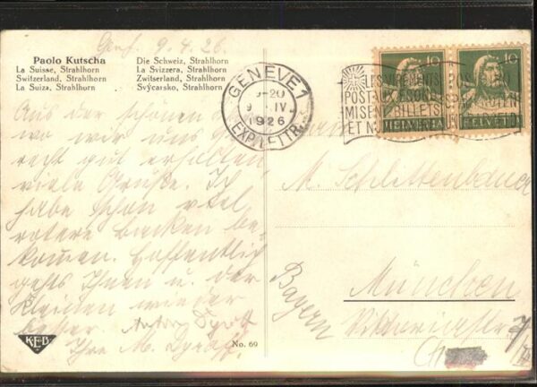 Kutscha Paolo No 69 Strahlhorn Schweiz – Bild 2