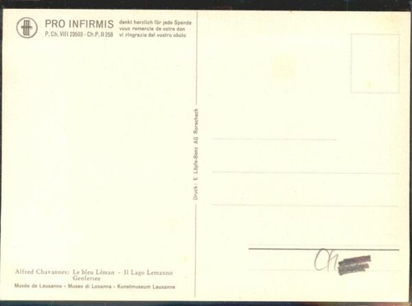 Kuenstlerkarte Alfred Chavannes Genfersee – Bild 2