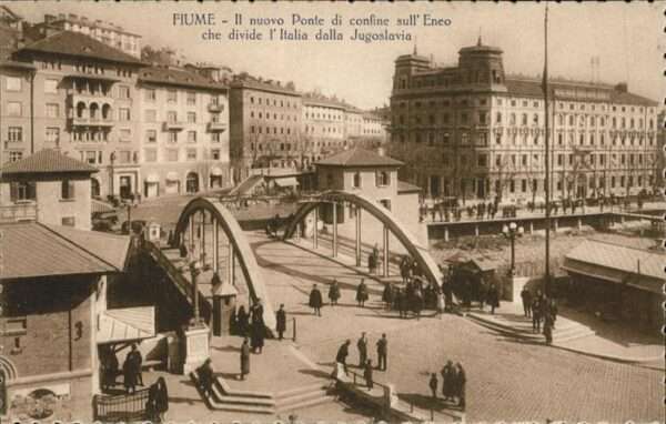 Fiume Rijeka Nuovo Ponte di confine