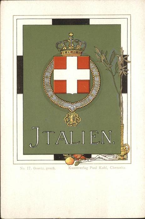 Italien Italia Italy Wappen Krone