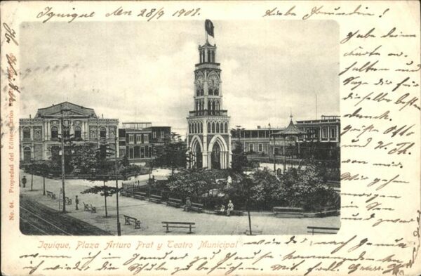 Iquique Plaza Arturo Prat y Teatra Municipal