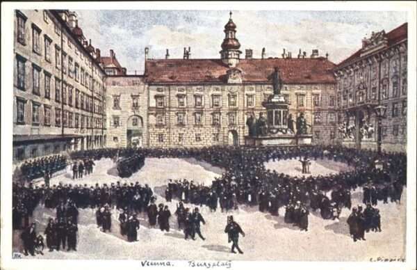 Wien Burgplatz Wachablösung Künstlerkarte