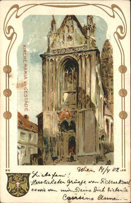 Wien Kirche Maria am Gestade Prägedruck
