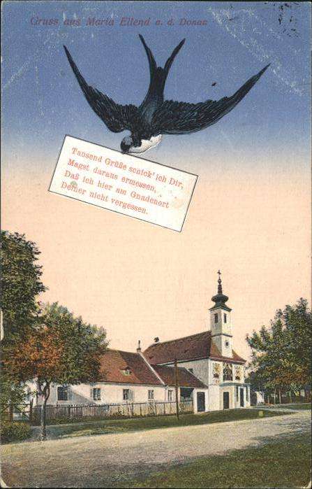Haslau-Maria Ellend Schwalbe Briefpost Grüsse