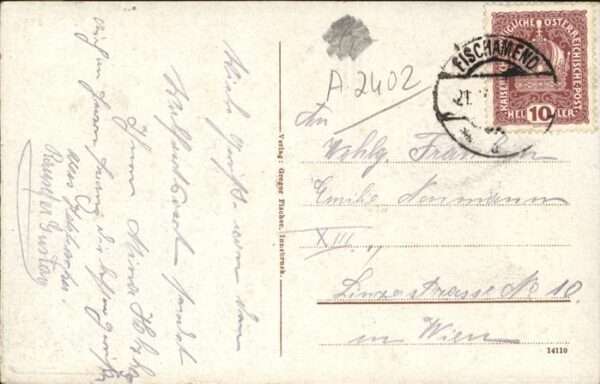 Haslau-Maria Ellend Schwalbe Briefpost Grüsse – Bild 2