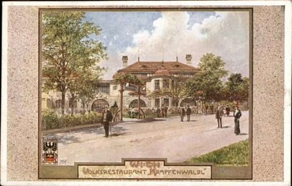 Wien Volksrestaurant Krapfenwaldl Wappen