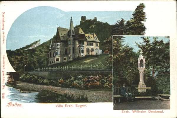 Baden Wien Erzh. Wilhelm Denkmal