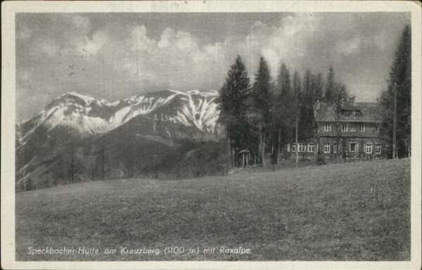 Speckbacherhuette Kreuzberg Raxalpe