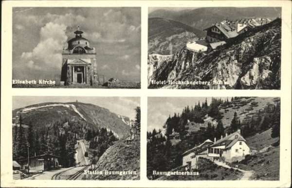 Schneeberg Oesterreich Elisabeth Kirche Station Baumgarten Hot