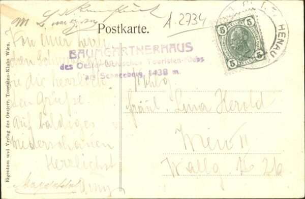 Schneeberg Oesterreich Baumgartnerhaus – Bild 2