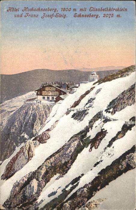 Schneeberg Oesterreich Hotel Hochschneeberg Elisabethkirchlein