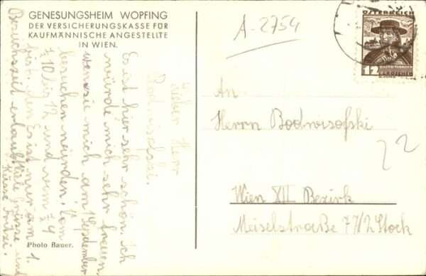 Wien Gensungsheim Wopfing Versicherungskasse – Bild 2