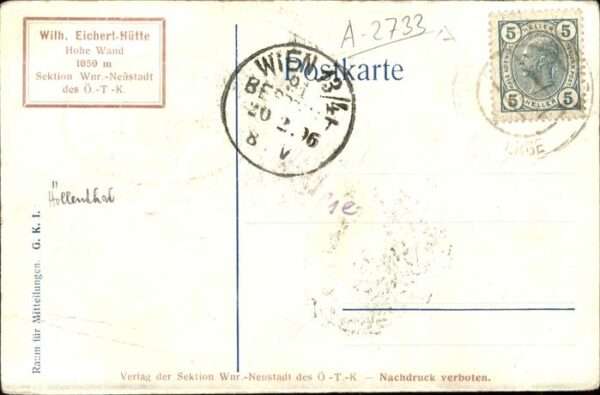 Hohe Wand Eichert Hütte – Bild 2