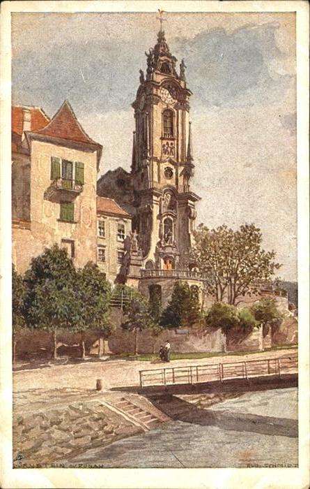 Duernstein Wachau Kirche Donau Dampfschiffgesellschaft Wi