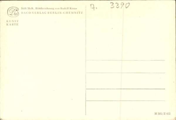 Melk Donau Stift Rötelzeichnung Rudolf Kraus – Bild 2