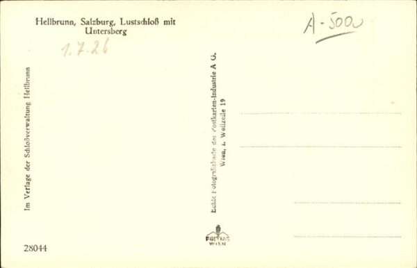 Hellbrunn Salzburg Lustschloss Untersberg – Bild 2