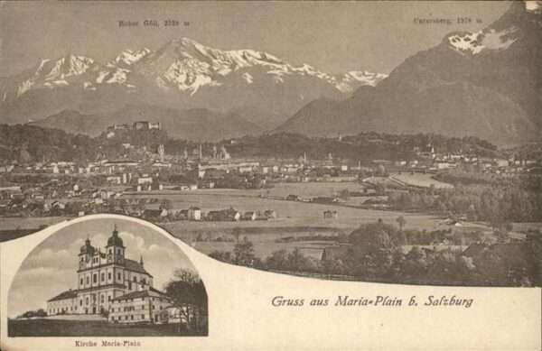 Salzburg Oesterreich Maria Plain Untersberg Hoher Göll Kirch