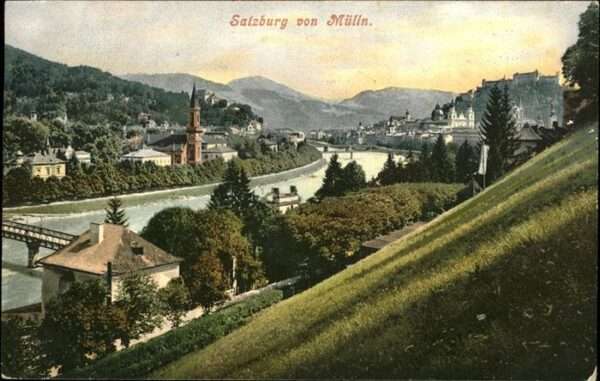 Salzburg Oesterreich Teilansicht Salzburg Blick von Mülln Sa