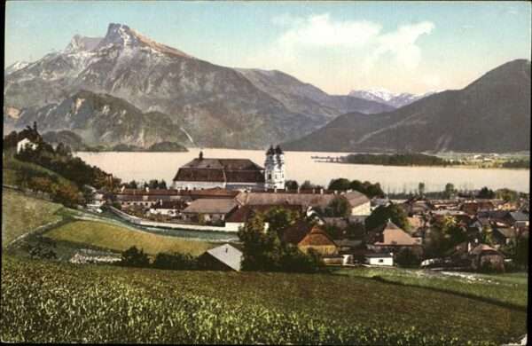 Mondsee Salzkammergut Kloster Mondsee Schafberg Salzkammergut
